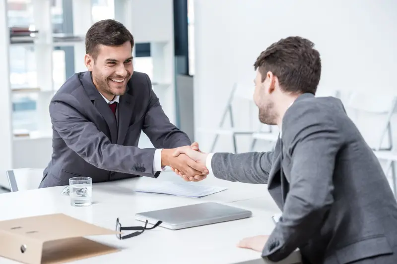 Businessmen shaking hands