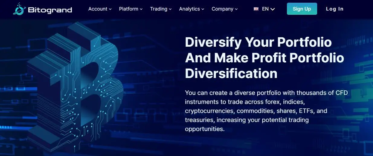 Bitogrand trading Sign up and Log in online trading account