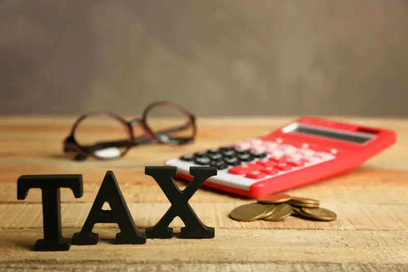 Tax concept with coins