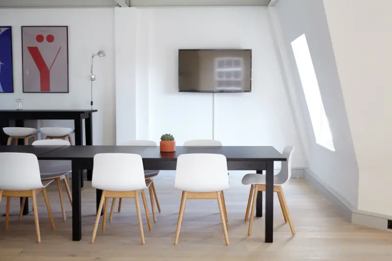 Minimalist office meeting room