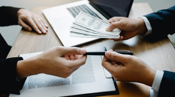 contract of sale and being handed a cash and pen