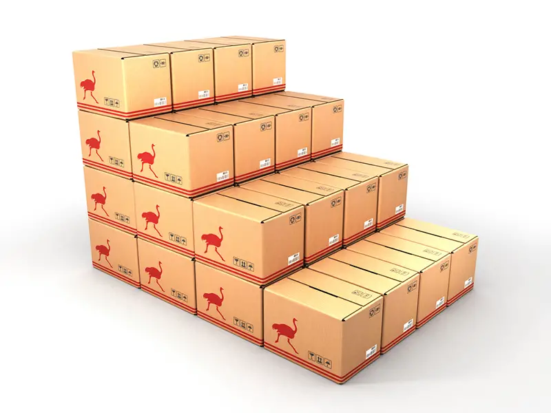cardboard boxes