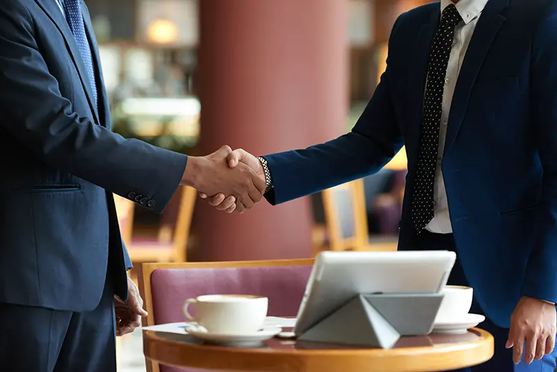Businessman handshake