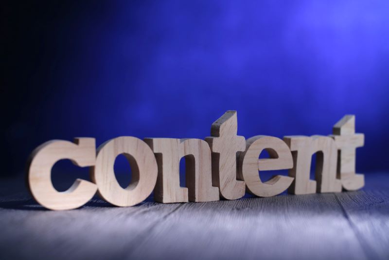 Content text in wooden woods typography
