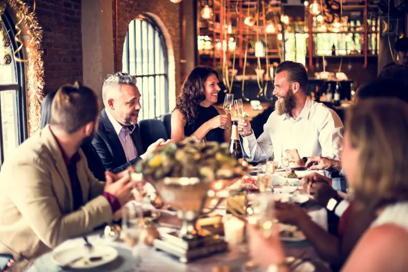 Business people having a business dinner