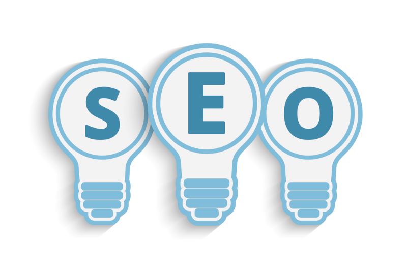 Seo concept with bulb and gears