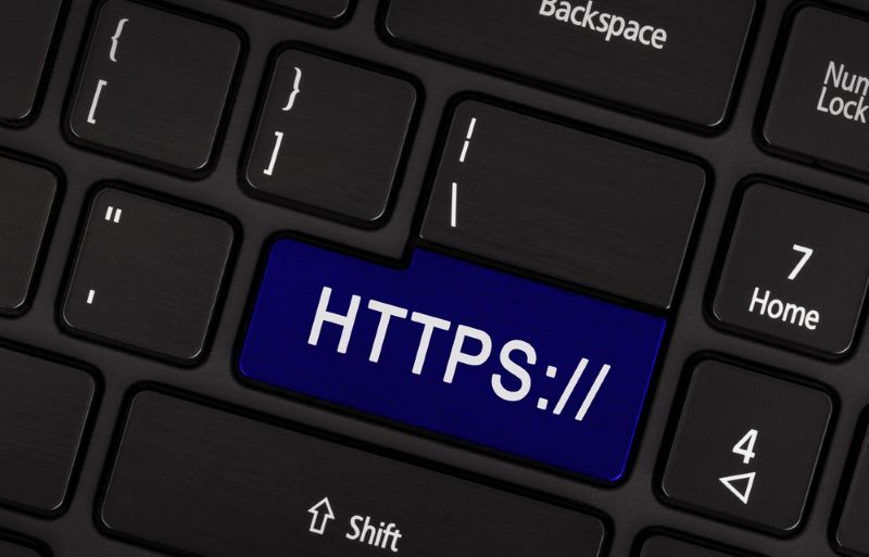 Blue https button