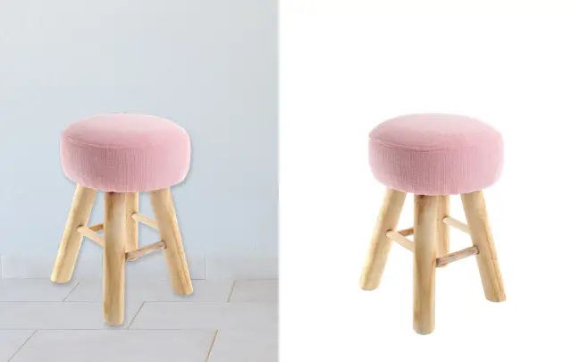 Stylish stool on white background