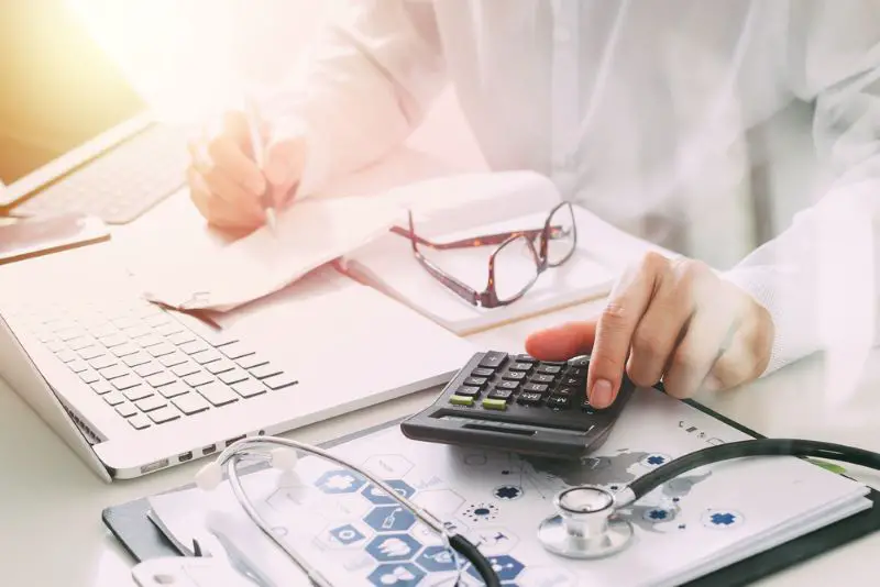 Healthcare costs and fees concept