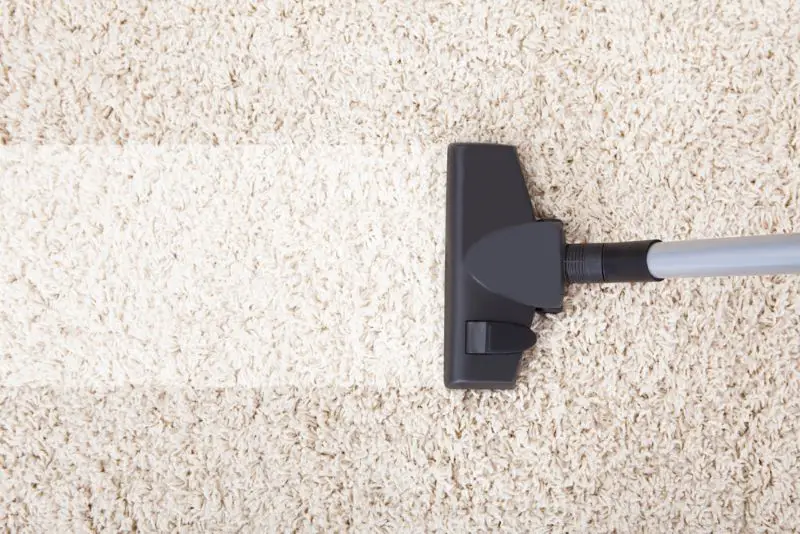 Vacuum Cleaner On Rug At Home