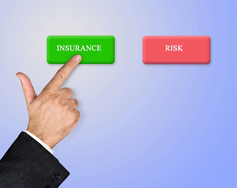 Buttons for insurance and risk