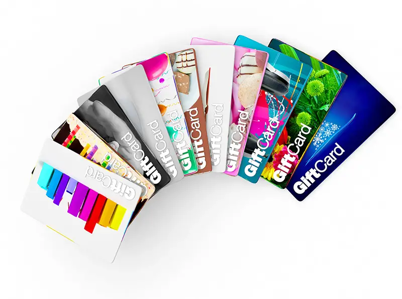 Selection of gift card gifts aimed at mums, dads, children, teenagers etc!