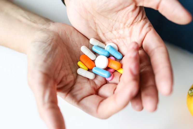 Medicines On Person's Palm