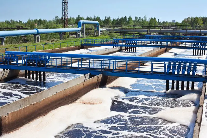 Water recycling on sewage treatment station