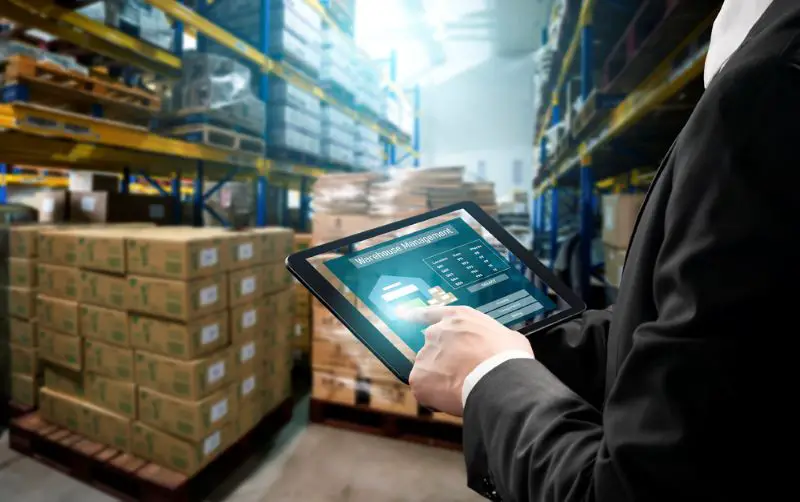 Warehouse management innovative software in computer real time monitoring