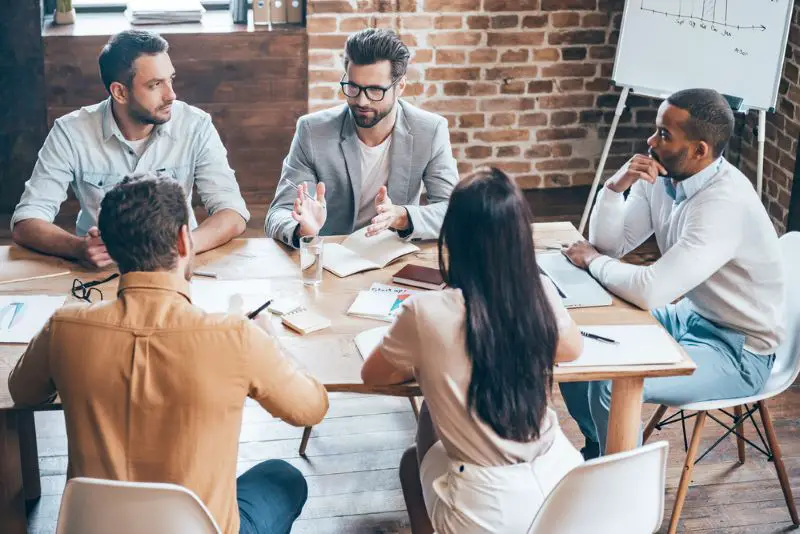 People working in office