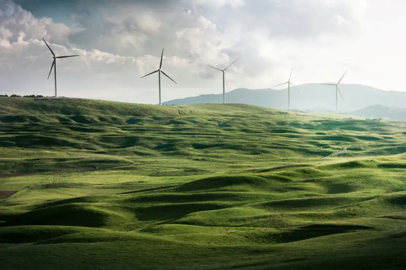 Windmill in the middle of field