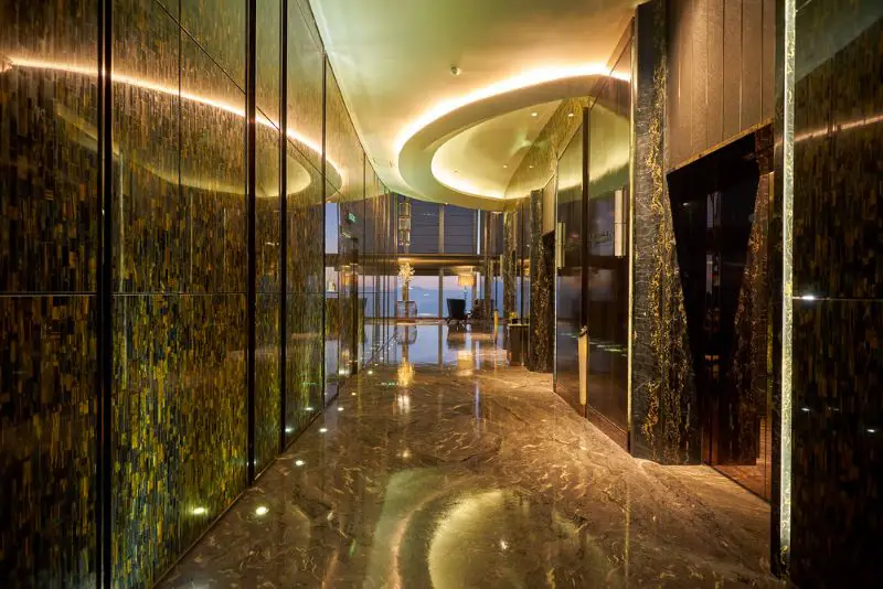 Interior shot of modern business hallways