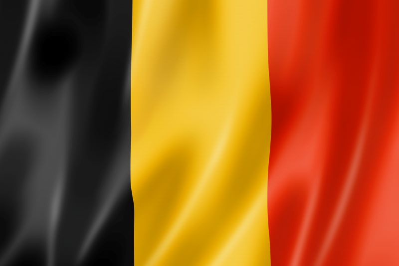 Belgian Flag, 3d render, satin texture