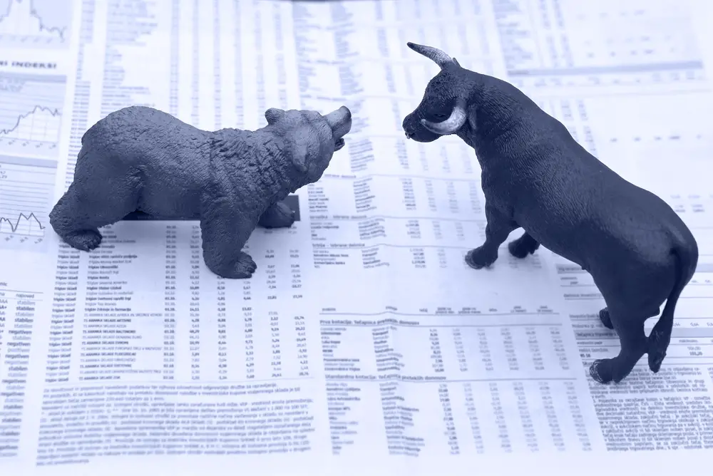 Concept of stock market – bear and bull