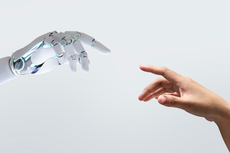Technology, human touch, AI, Artificial intelligence