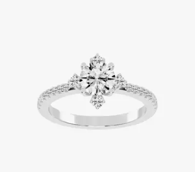 The Radiant Pavé Round Engagement Ring
