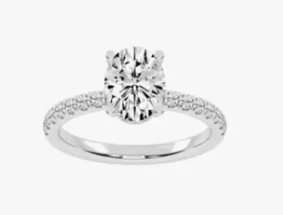 The Oval Hidden Halo Pavé Engagement Ring