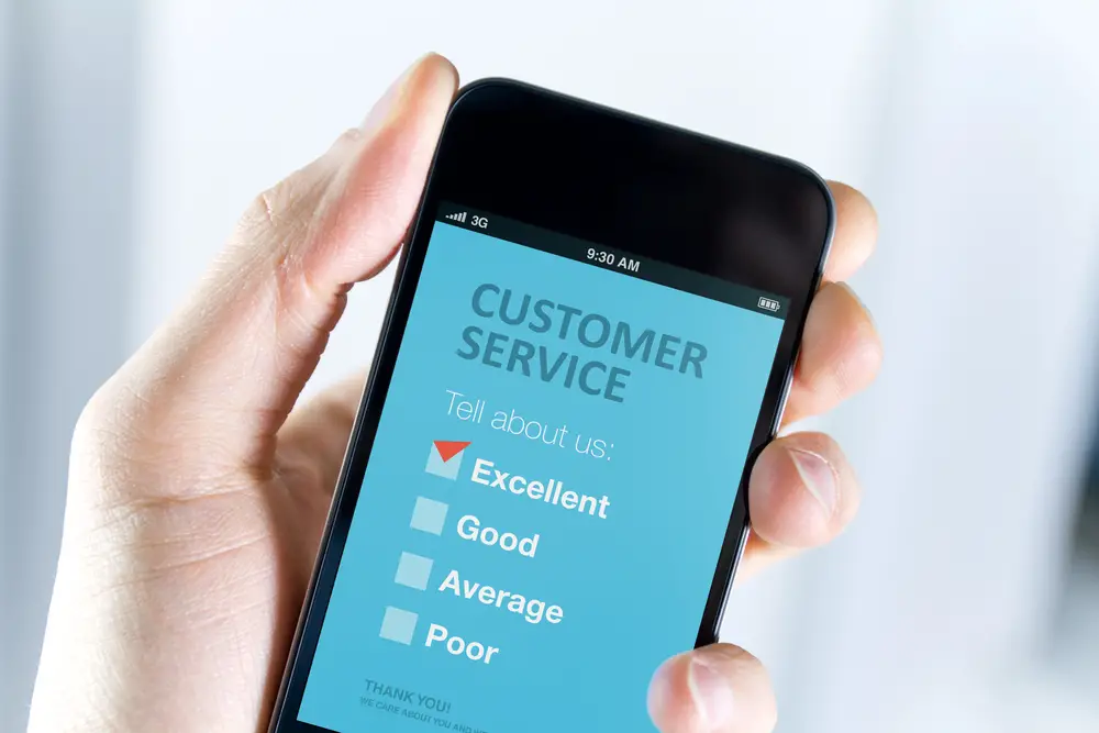 Excellent customer service support online survey