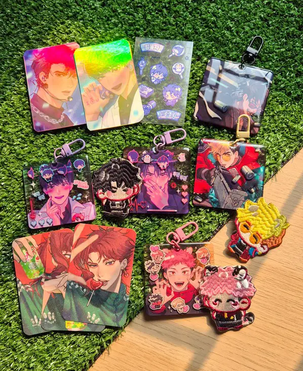 Selection of acrylic keychains