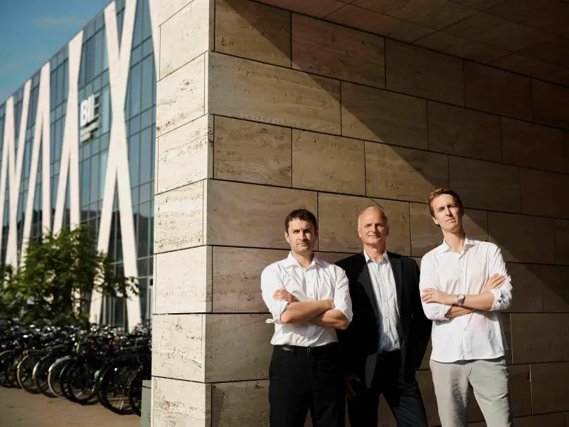 Fuse Vectors founders outside L to R Jordan Turnbull, Henrik Stage and Benjamin Blaha