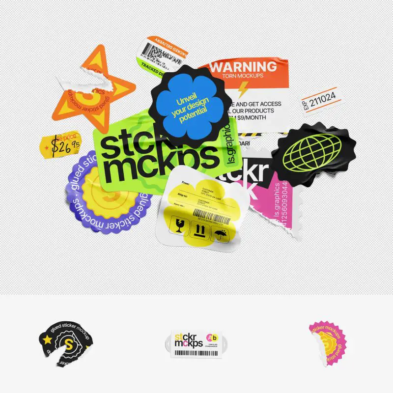 sticker mockups