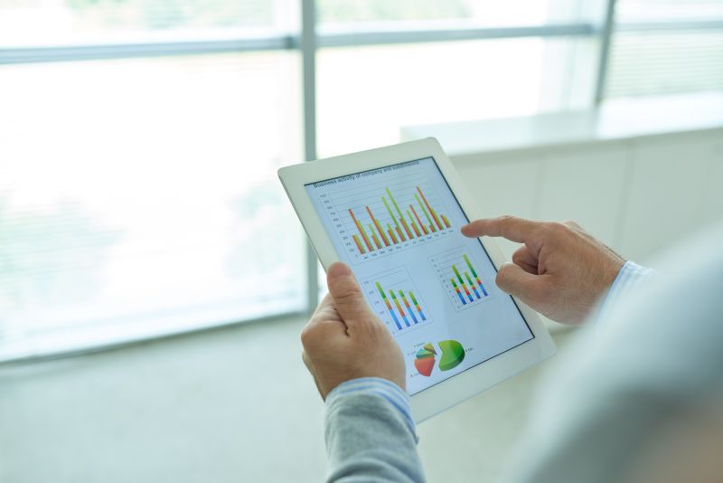 Analyzing business data chart