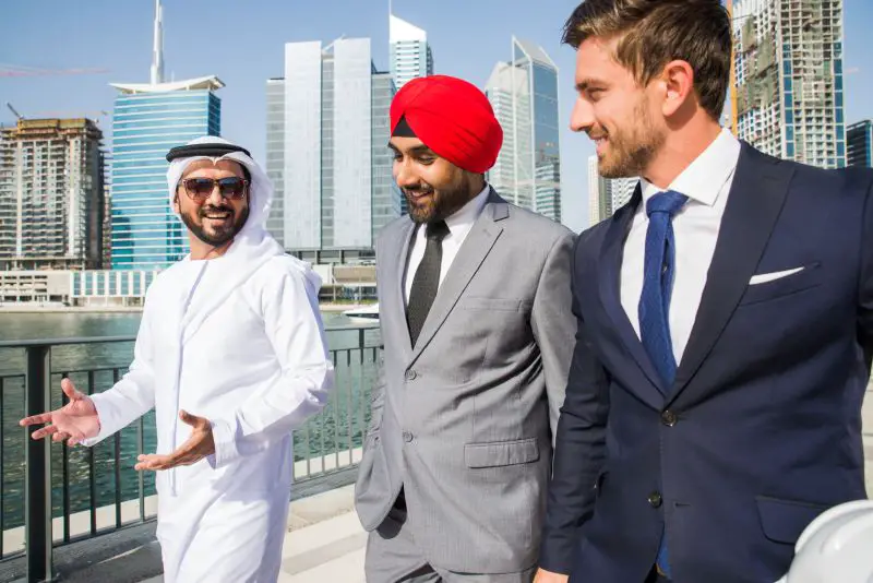 Multi-ethnic business team meeting in Dubai