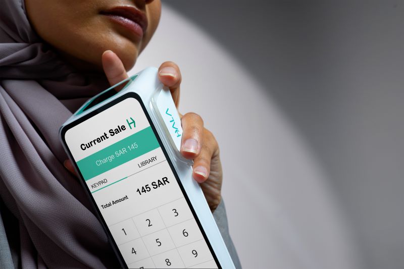 HALA Payment Terminal showing payment screen UI with Typical Saudi Merchant