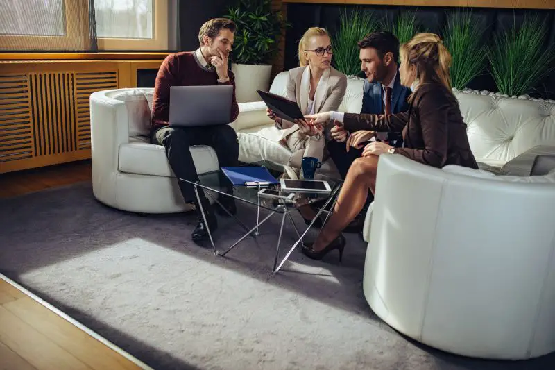 Business people talking in the office
