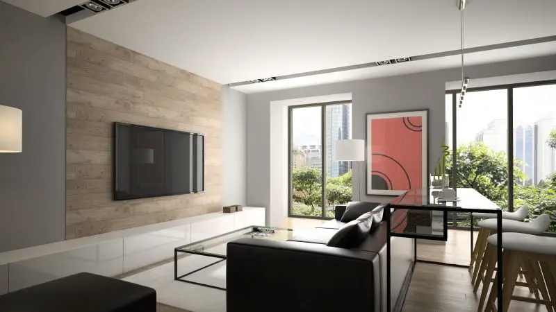 Modern interior design 3D rendering