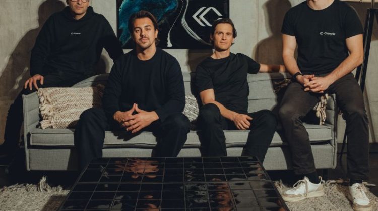 Cloover team L to R CTO Vivek Jain with founders Jodok Betschart, Peder Broms, Valentin Gönczy