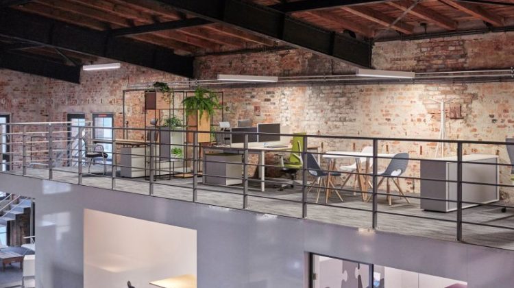 Interior of a modern industrial style loft office
