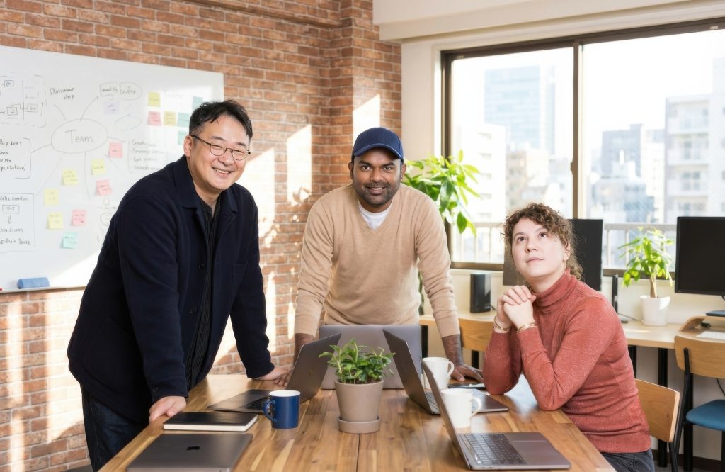 Sparkli founders L to R Mynseok Kang, Lax Poojary and Lucie Marchand