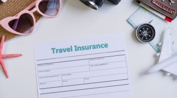 Travel accessories and items with Travel insurance application form