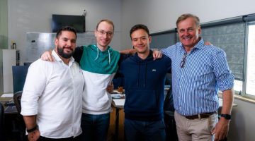 Nuno Barros (CTO), Jonas Falkner (CDO), Bjol Frenkenberger (CEO), Friedrich Weninger (CCO)