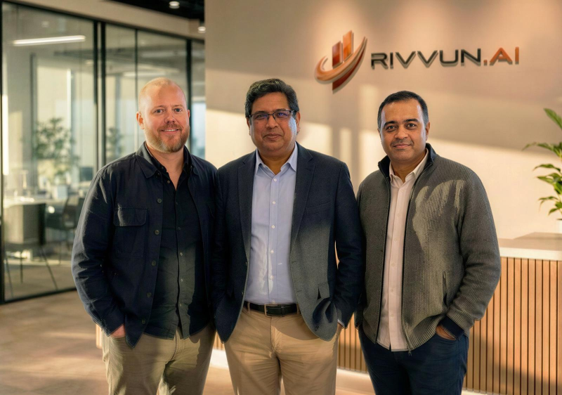 Rivvun AI founders Patrick Linton, Anand Veerkar, Niranjan Umarane
