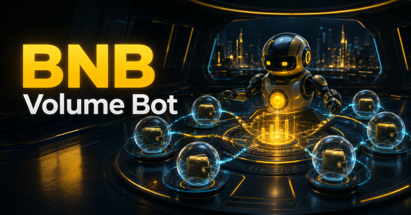 Dexlift BNB Volume Bot for BNB Chain automated trading volume simulation.