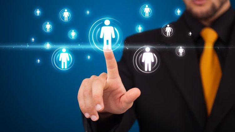 Digital Human Resources Concept with Business Professional