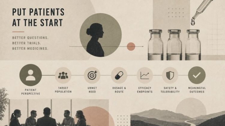 Illustration of the patient-focused drug development process from research to meaningful outcomes.