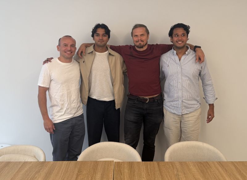 Shah and First 3 Employees Onsite_